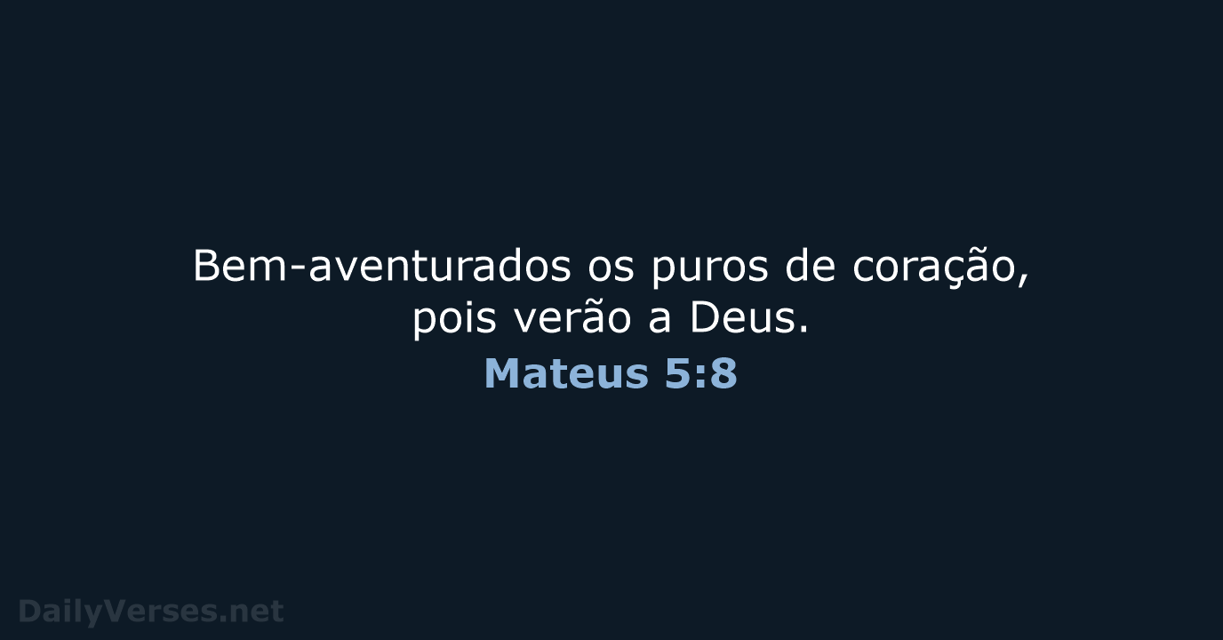 Mateus 5:8 - NVI