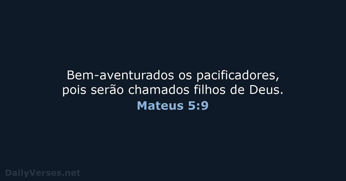 Mateus 5:9 - NVI