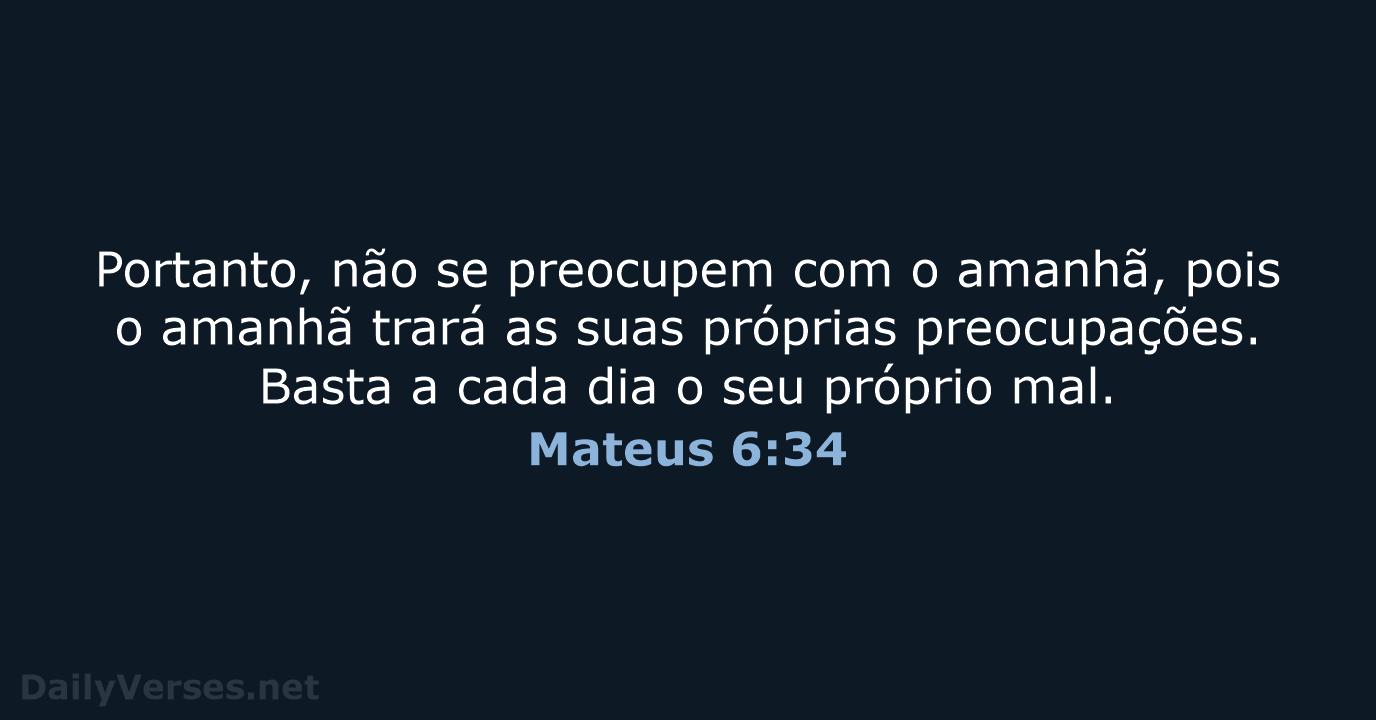 Mateus 6:34 - NVI