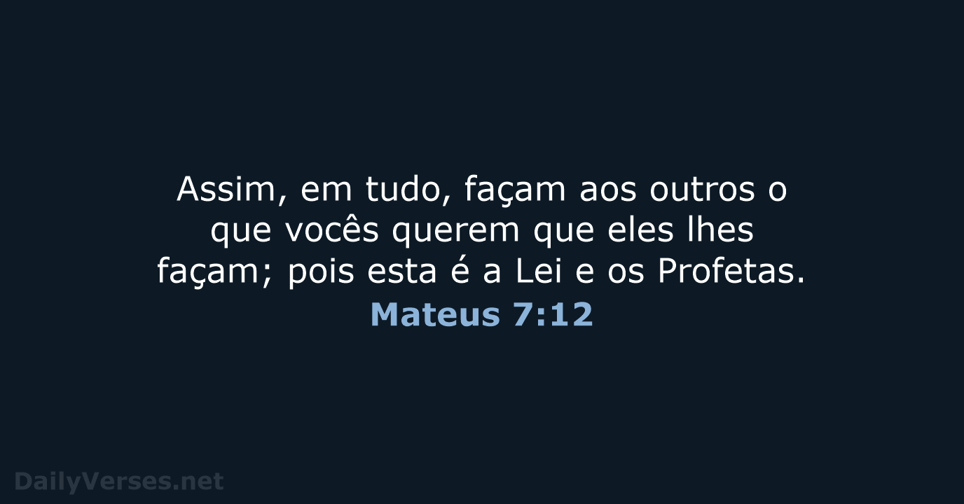 Mateus 7:12 - NVI