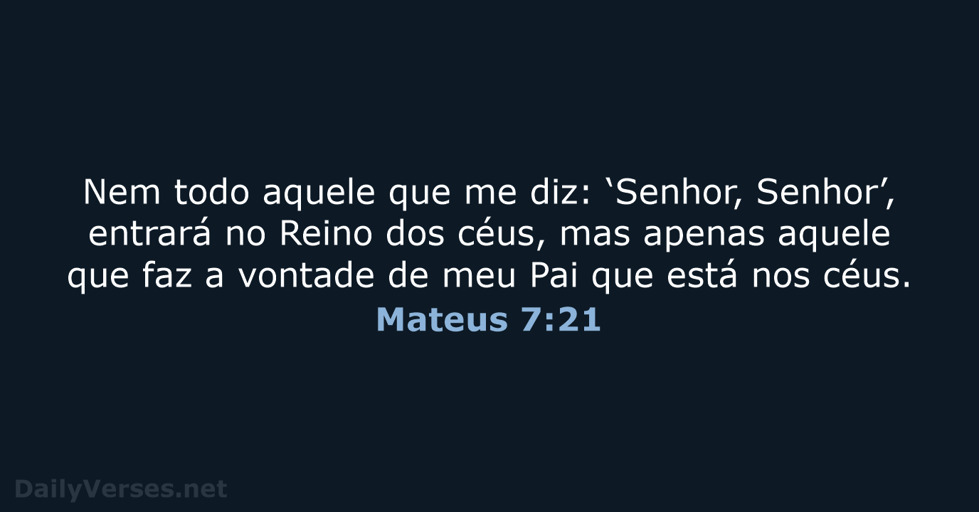 Mateus 7:21 - NVI