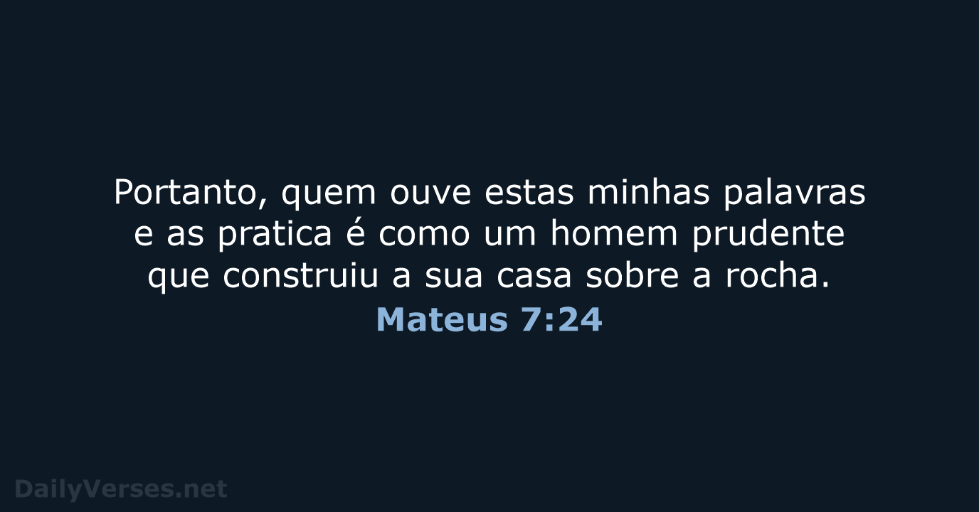 Mateus 7:24 - NVI