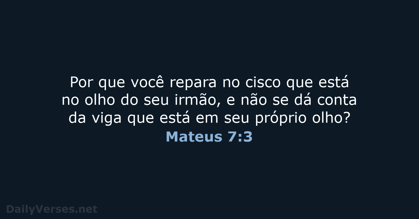 Mateus 7:3 - NVI