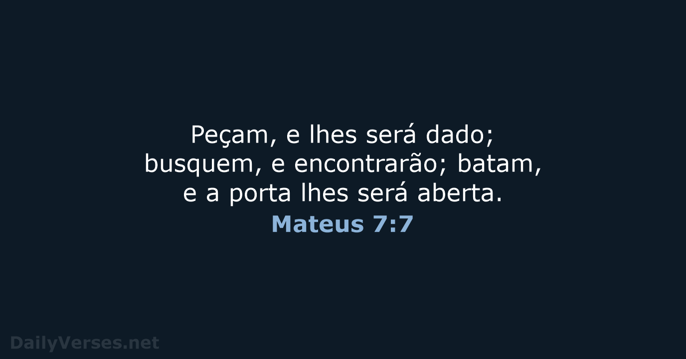 Mateus 7:7 - NVI