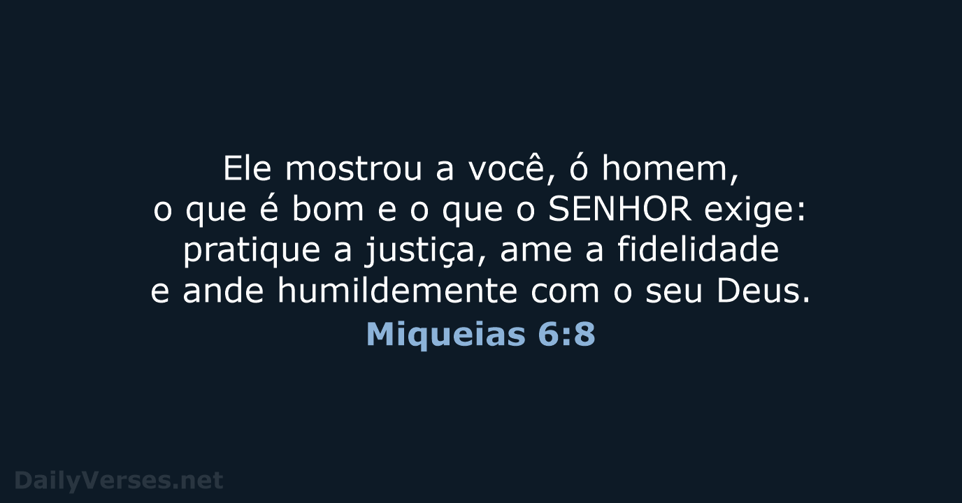 Miqueias 6:8 - NVI