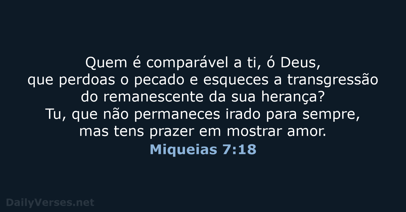 Miqueias 7:18 - NVI