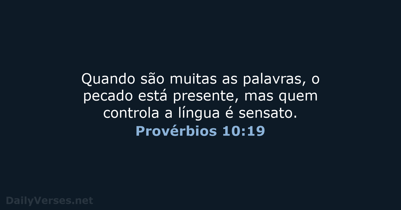 Provérbios 10:19 - NVI