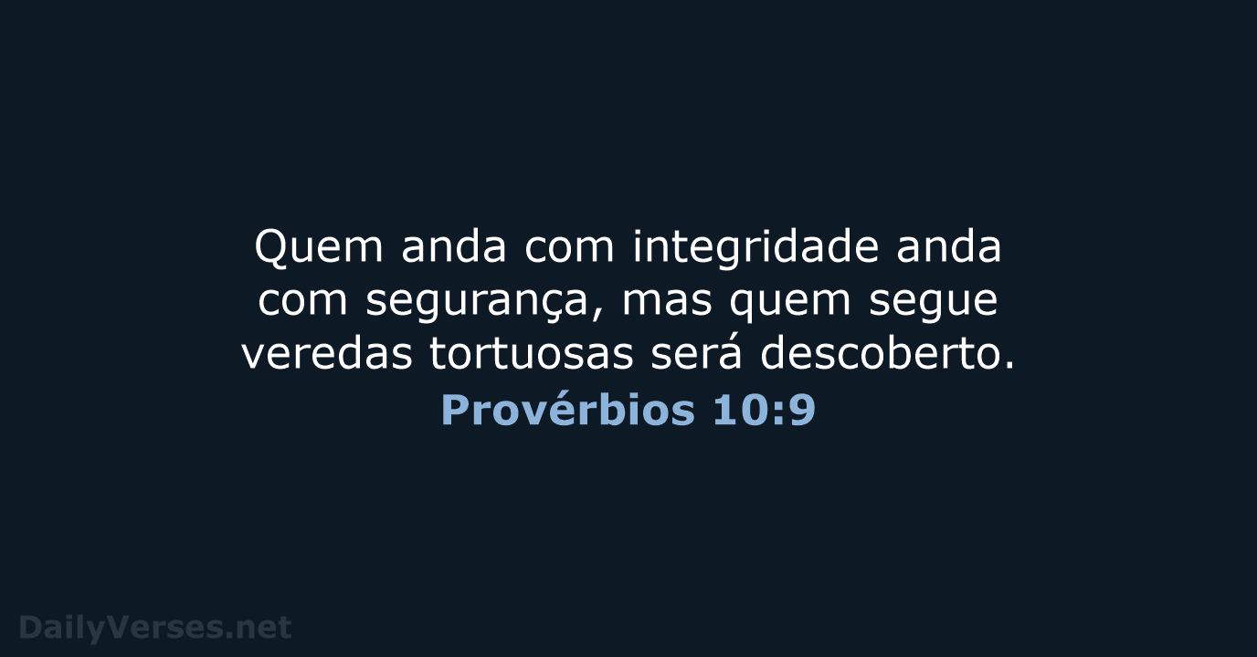 Provérbios 10:9 - NVI