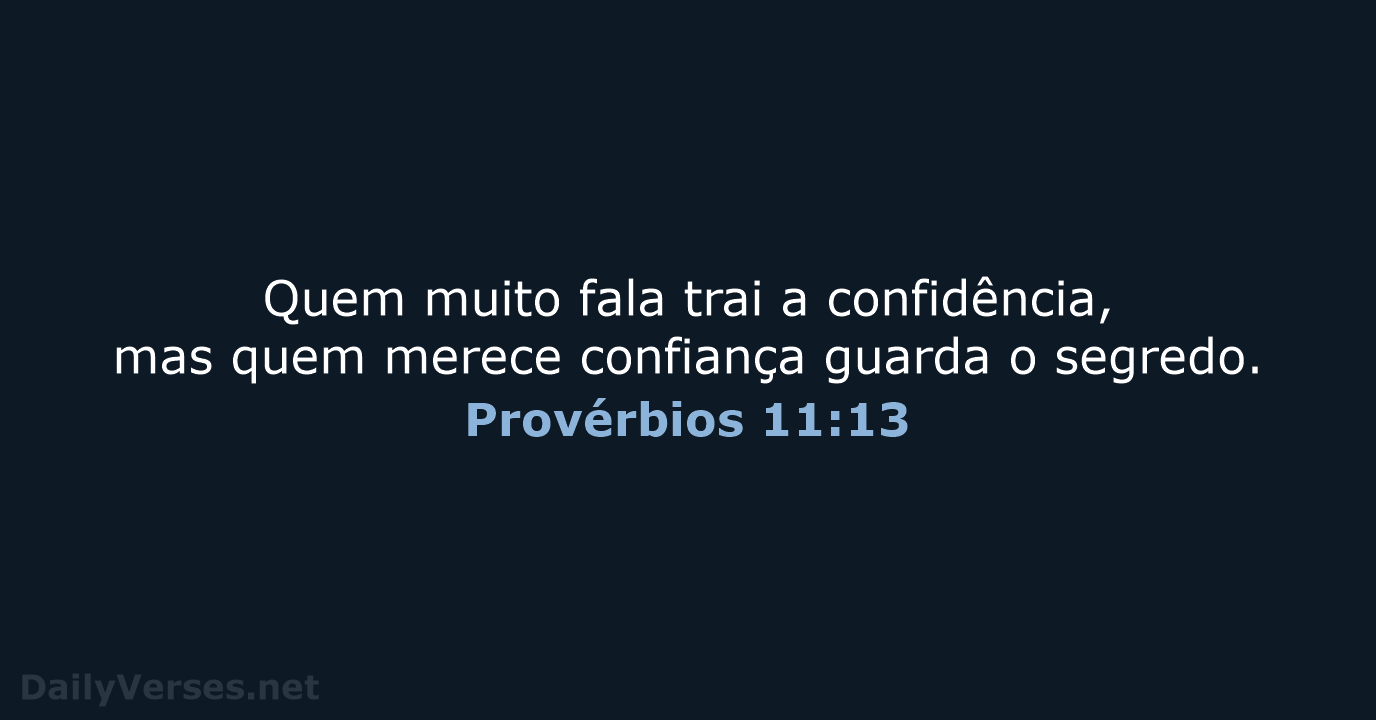 Provérbios 11:13 - NVI