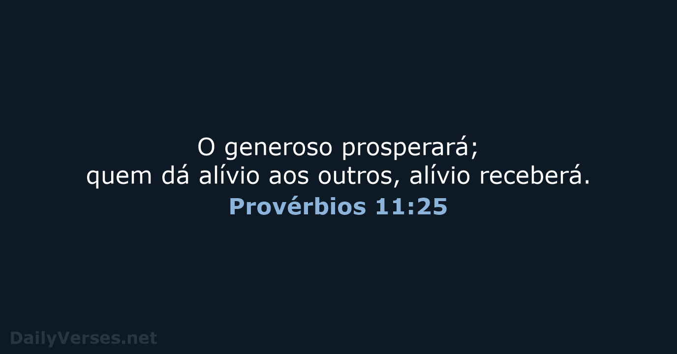 Provérbios 11:25 - NVI
