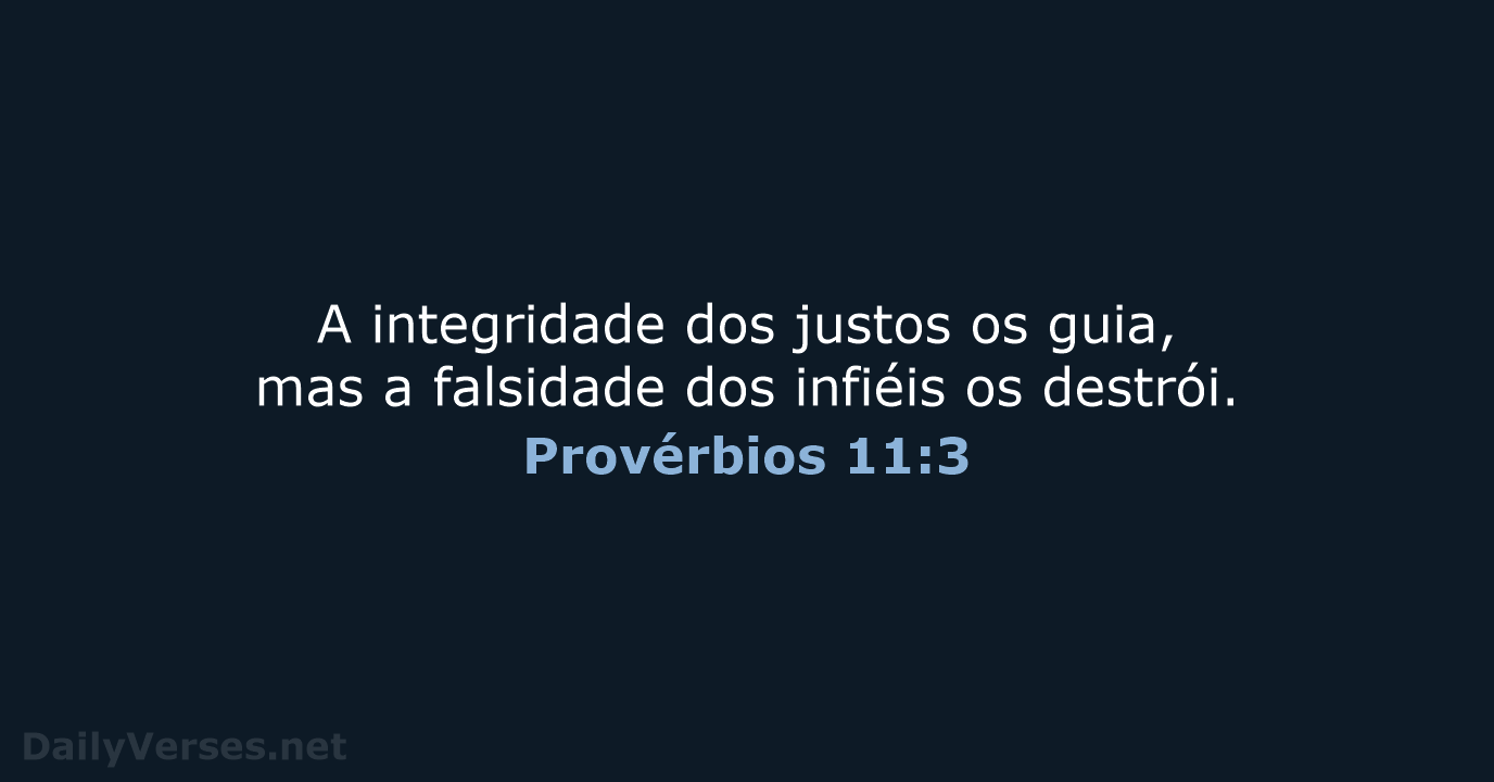 Provérbios 11:3 - NVI