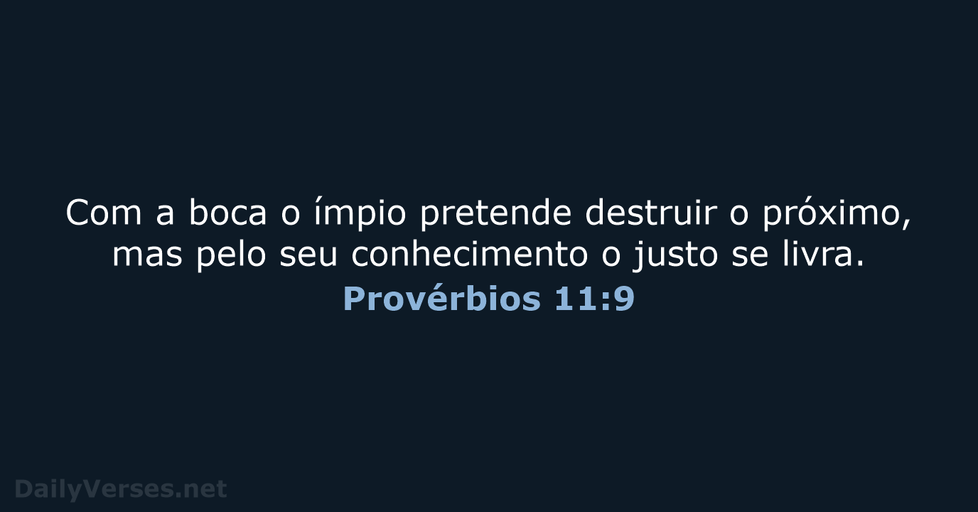 Provérbios 11:9 - NVI