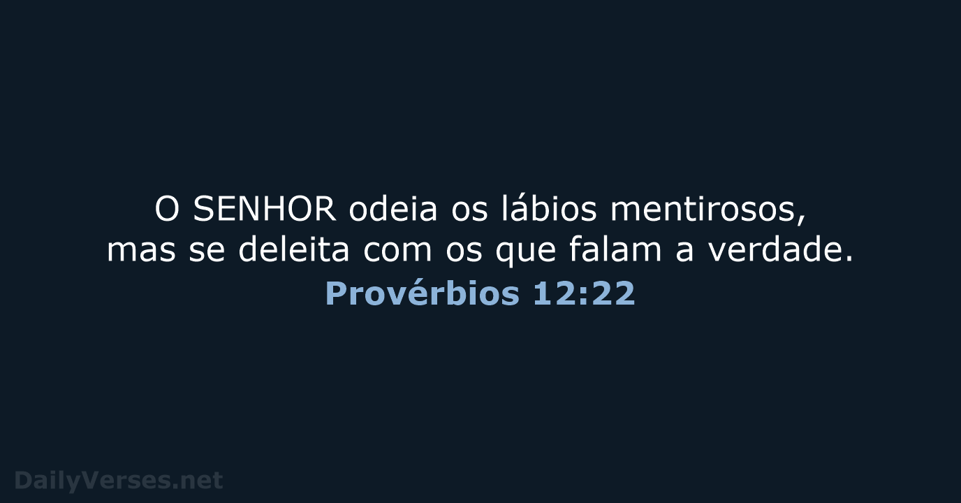 Provérbios 12:22 - NVI