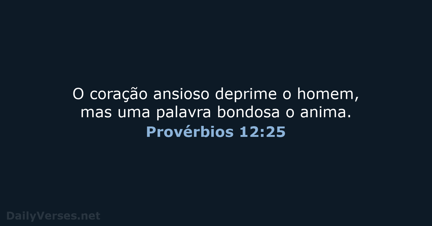 Provérbios 12:25 - NVI