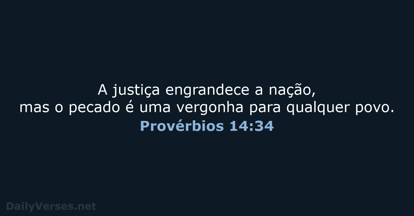 Provérbios 14:34 - NVI
