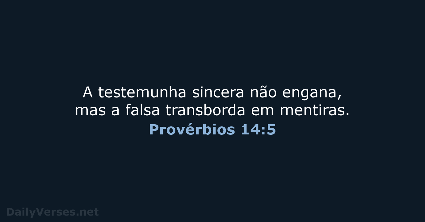 Provérbios 14:5 - NVI