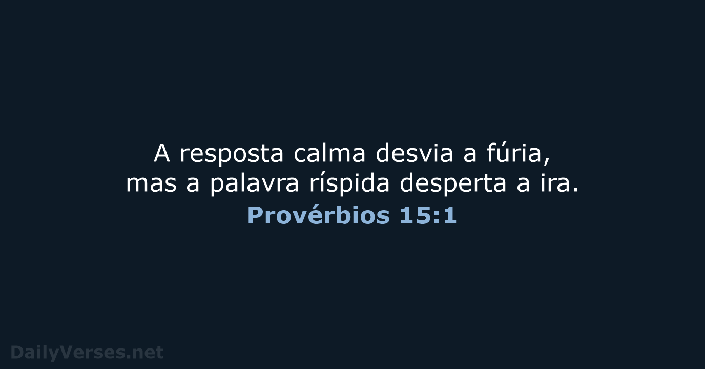 Provérbios 15:1 - NVI