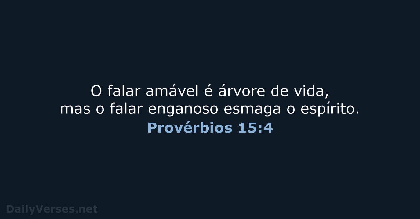Provérbios 15:4 - NVI