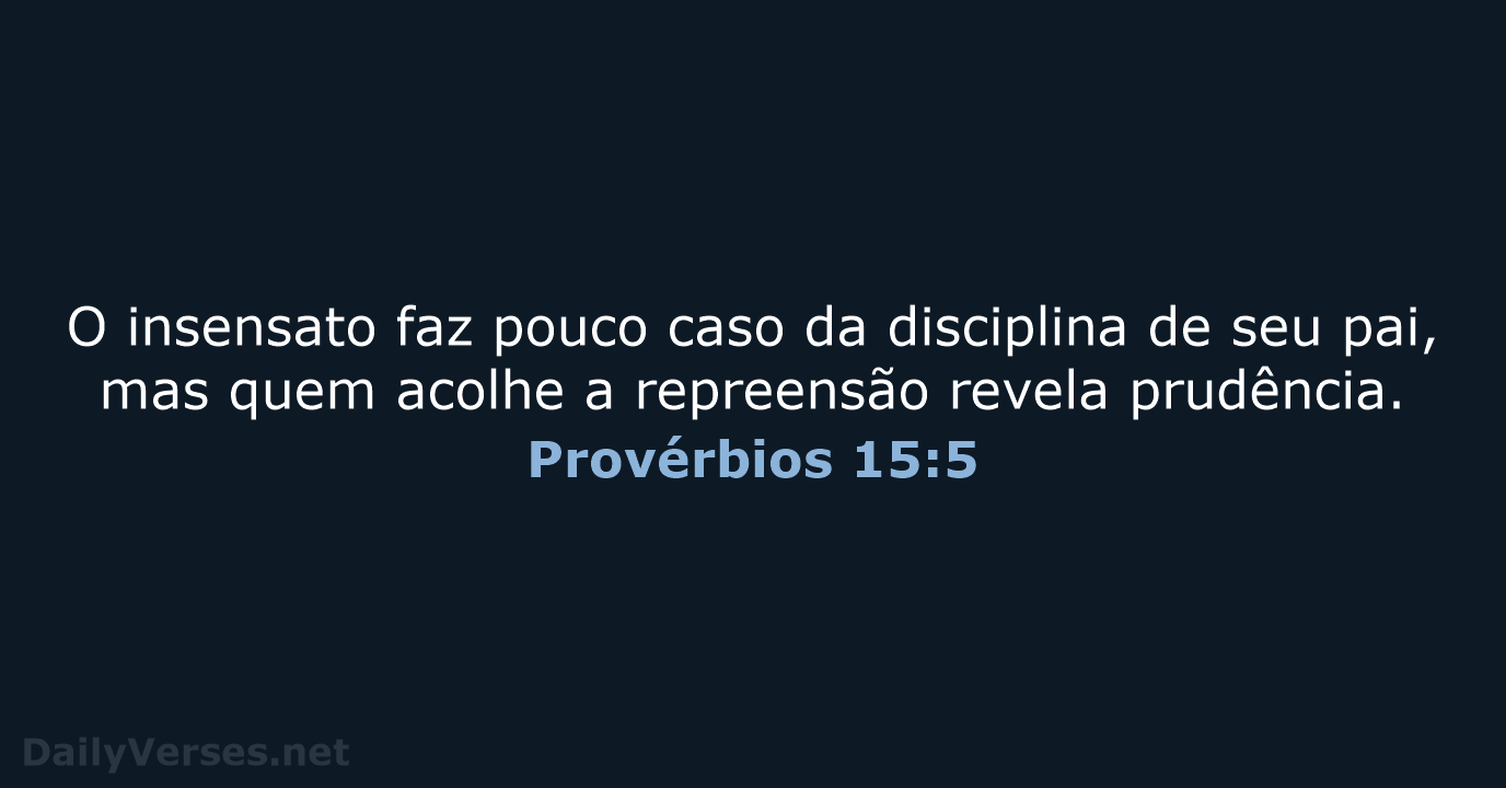 Provérbios 15:5 - NVI