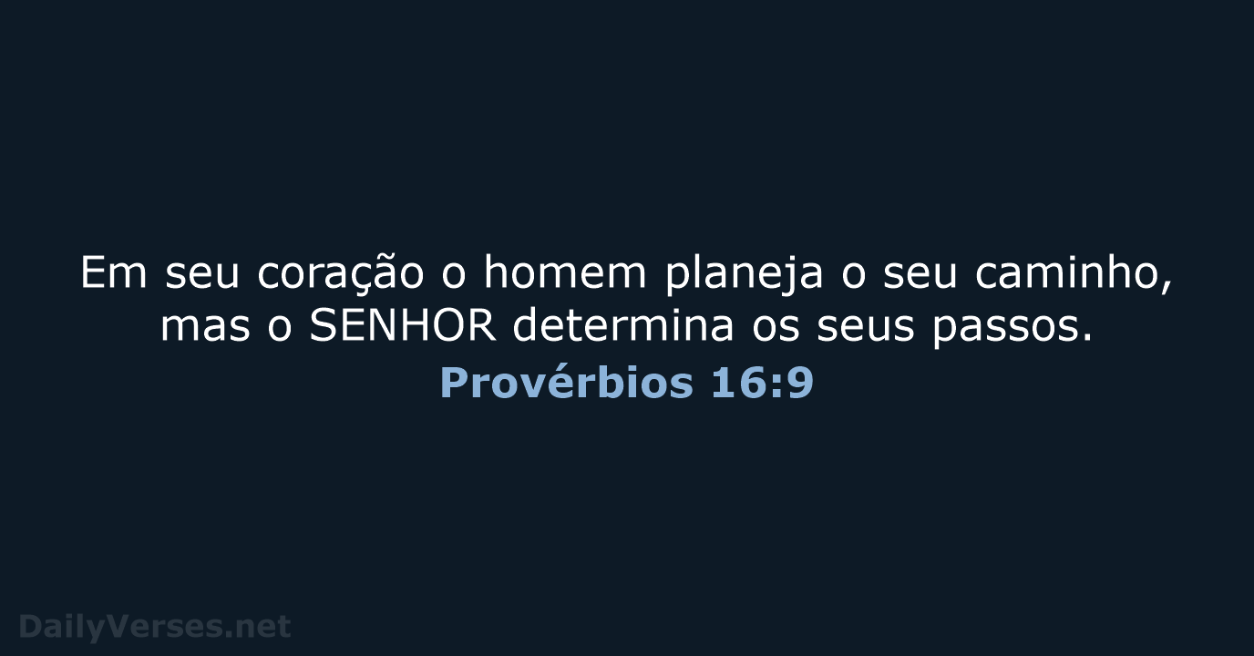 Provérbios 16:9 - NVI