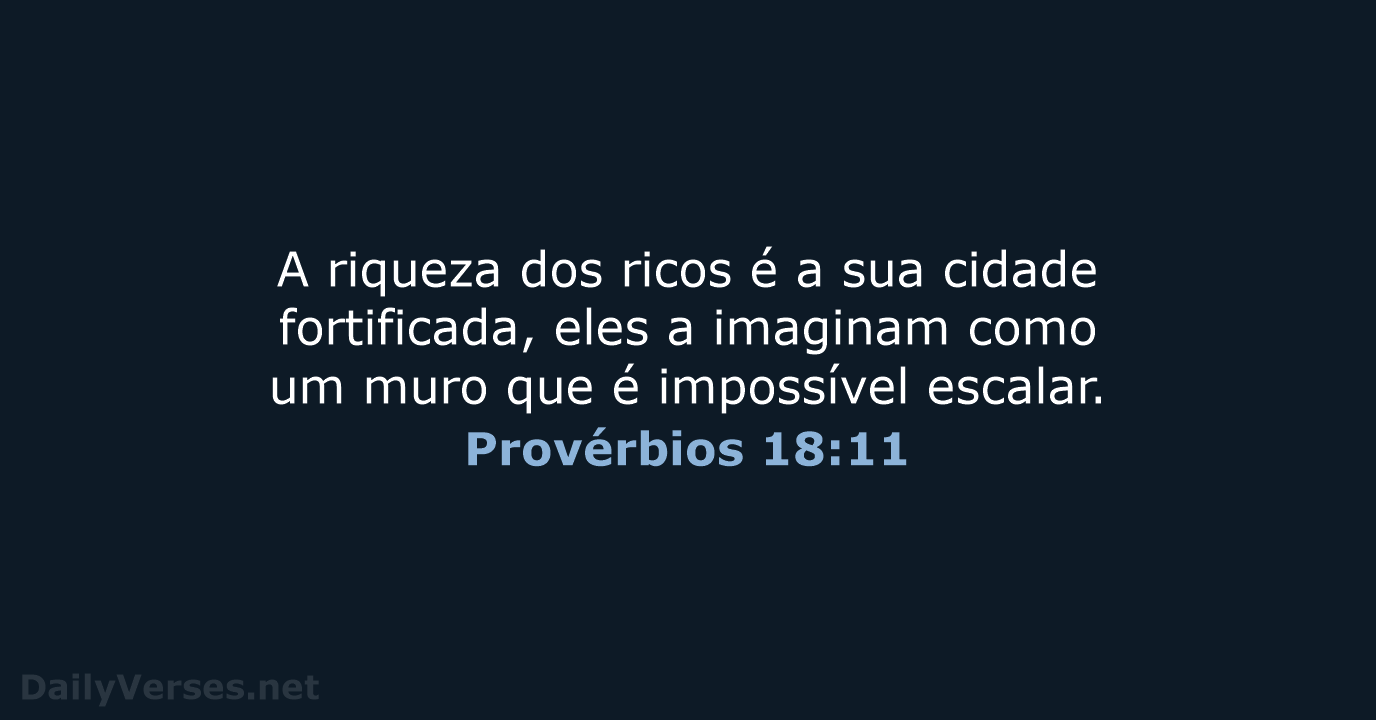 Provérbios 18:11 - NVI