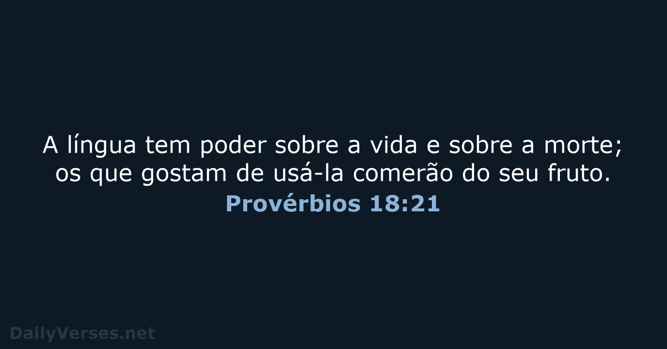 Provérbios 18:21 - NVI