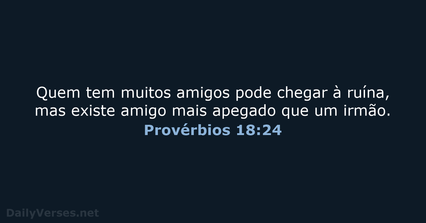 Provérbios 18:24 - NVI