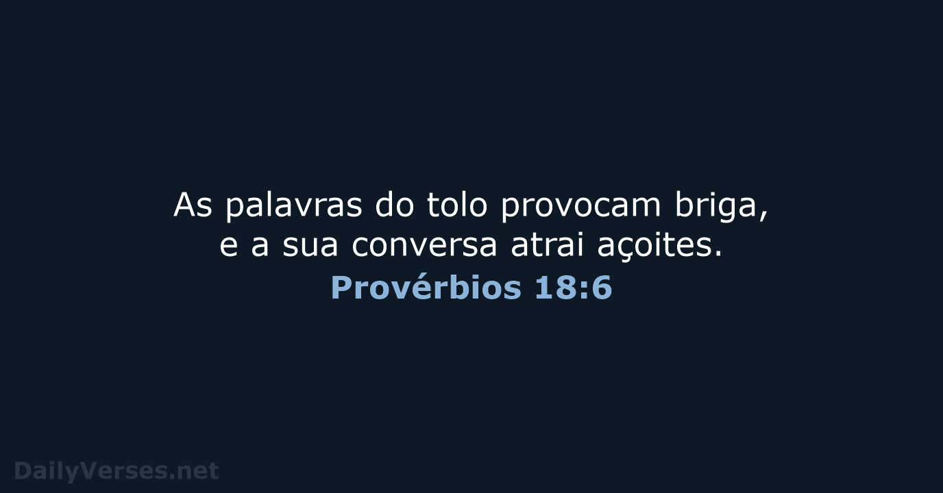 Provérbios 18:6 - NVI
