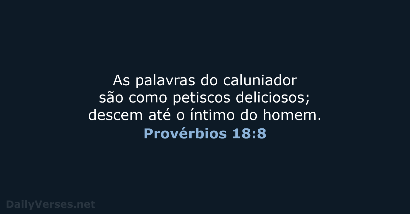Provérbios 18:8 - NVI