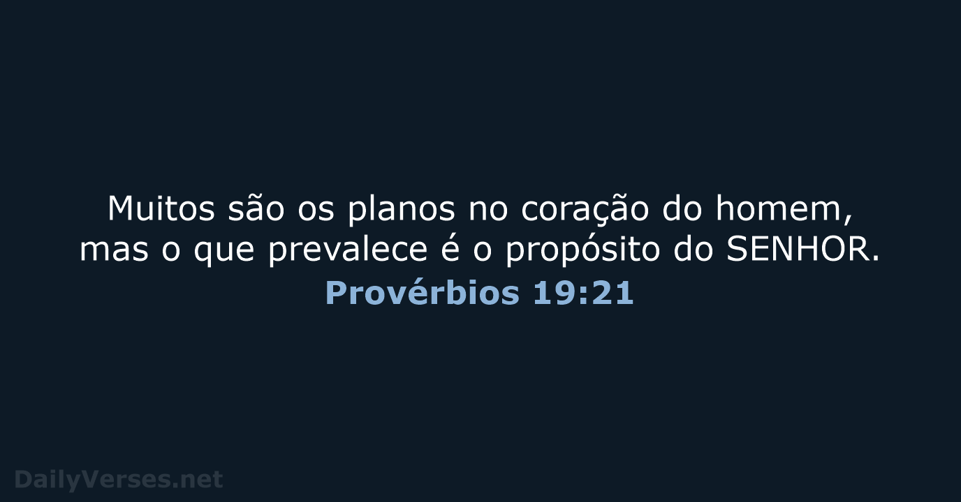 Provérbios 19:21 - NVI