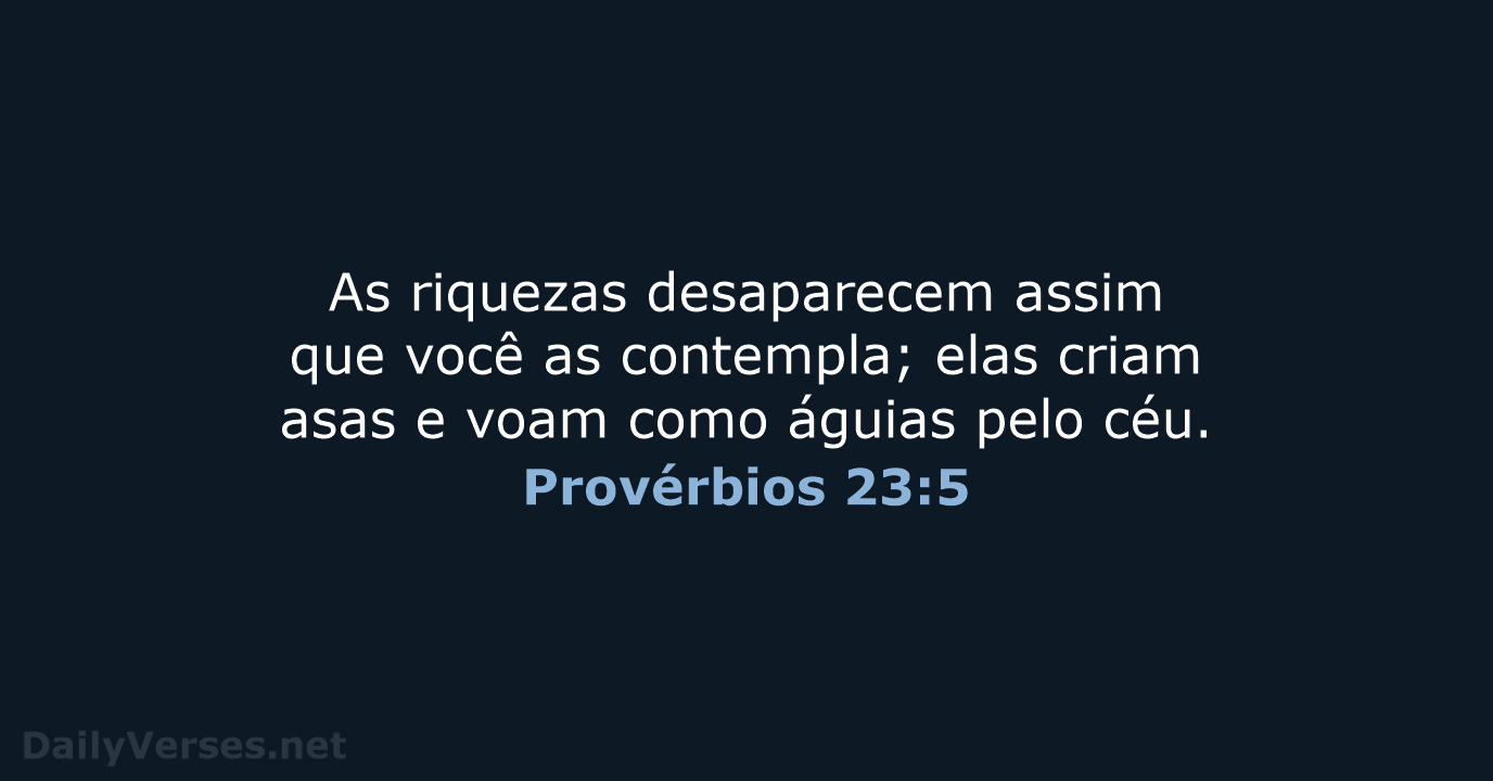Provérbios 23:5 - NVI