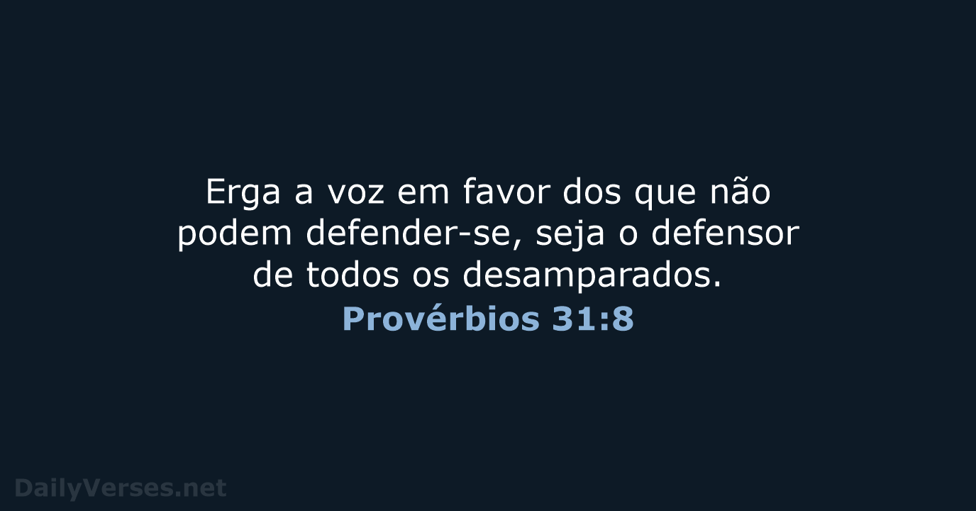 Provérbios 31:8 - NVI