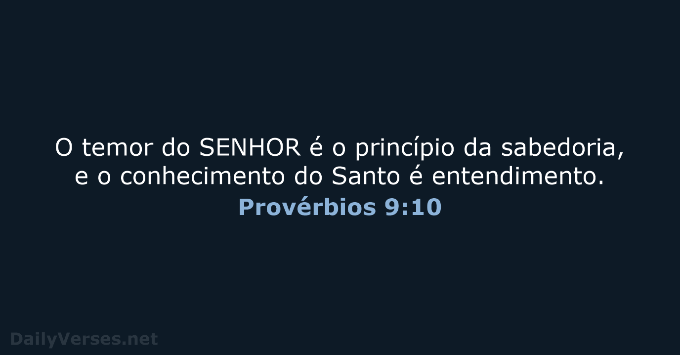 Provérbios 9:10 - NVI
