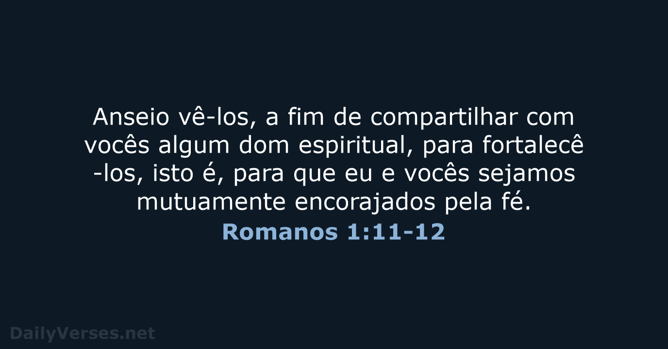 Romanos 1:11-12 - NVI
