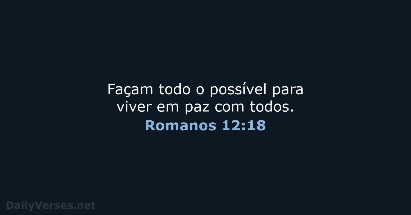 Romanos 12:18 - NVI