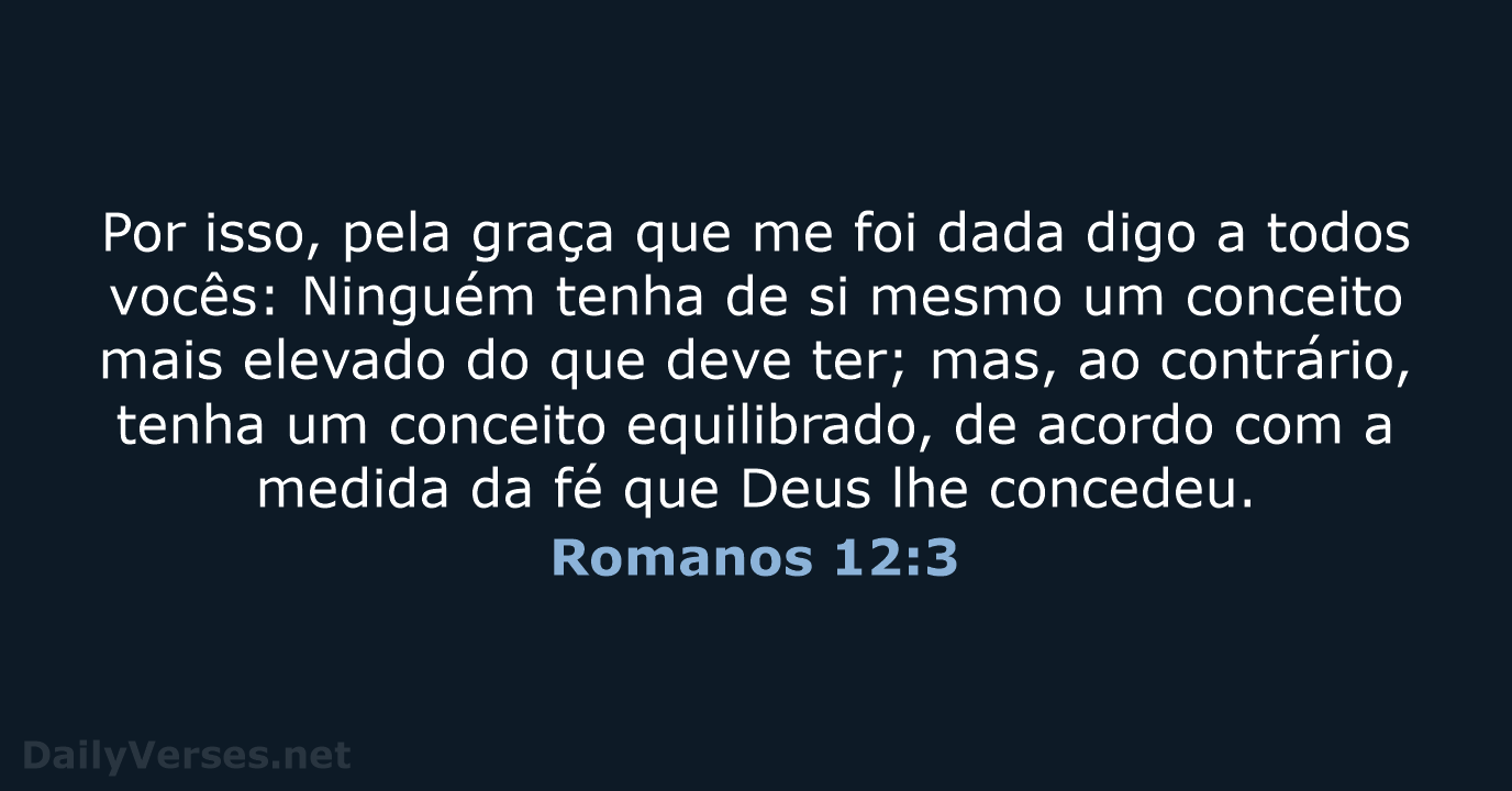 Romanos 12:3 - NVI