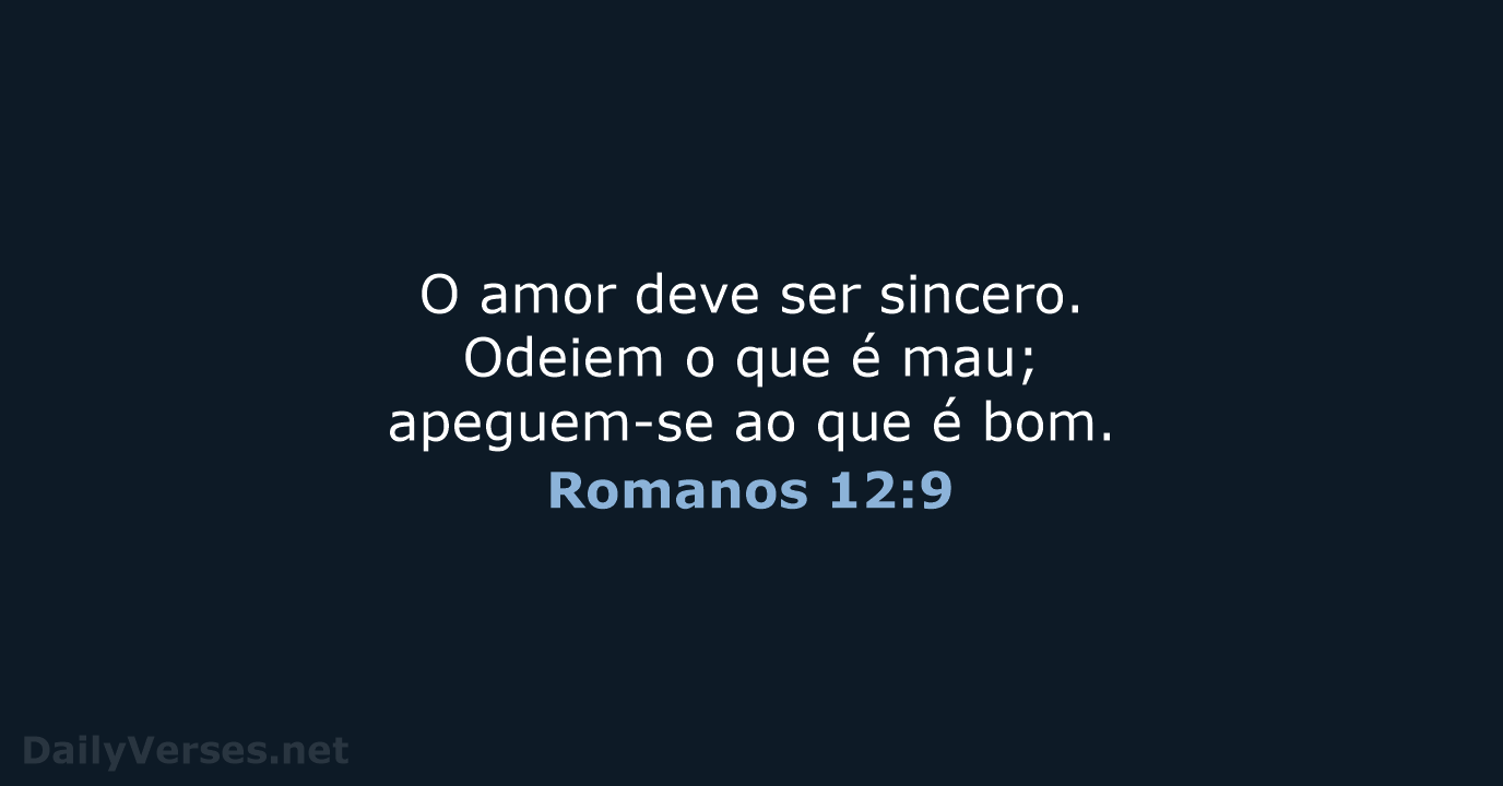 Romanos 12:9 - NVI