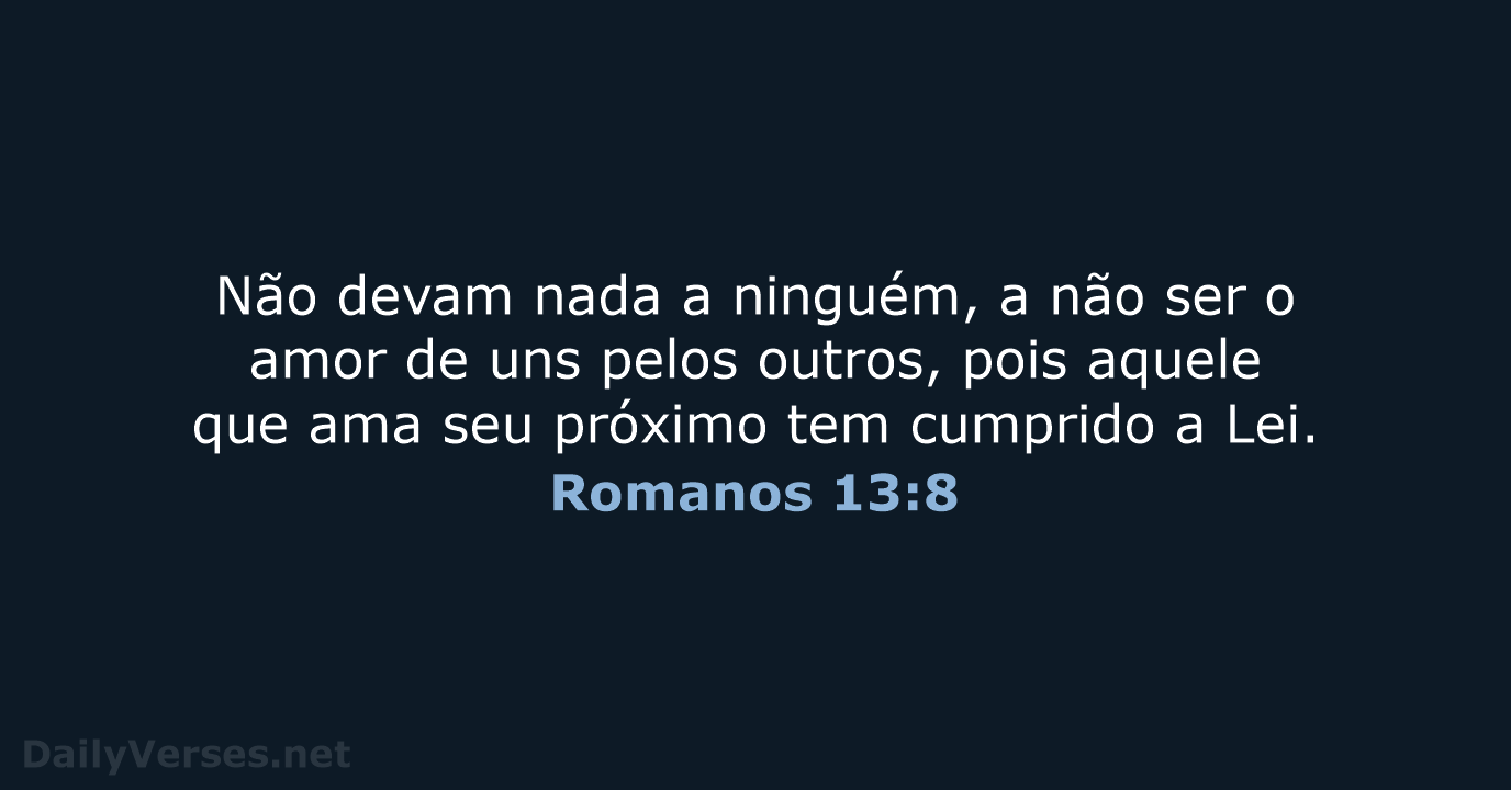 Romanos 13:8 - NVI