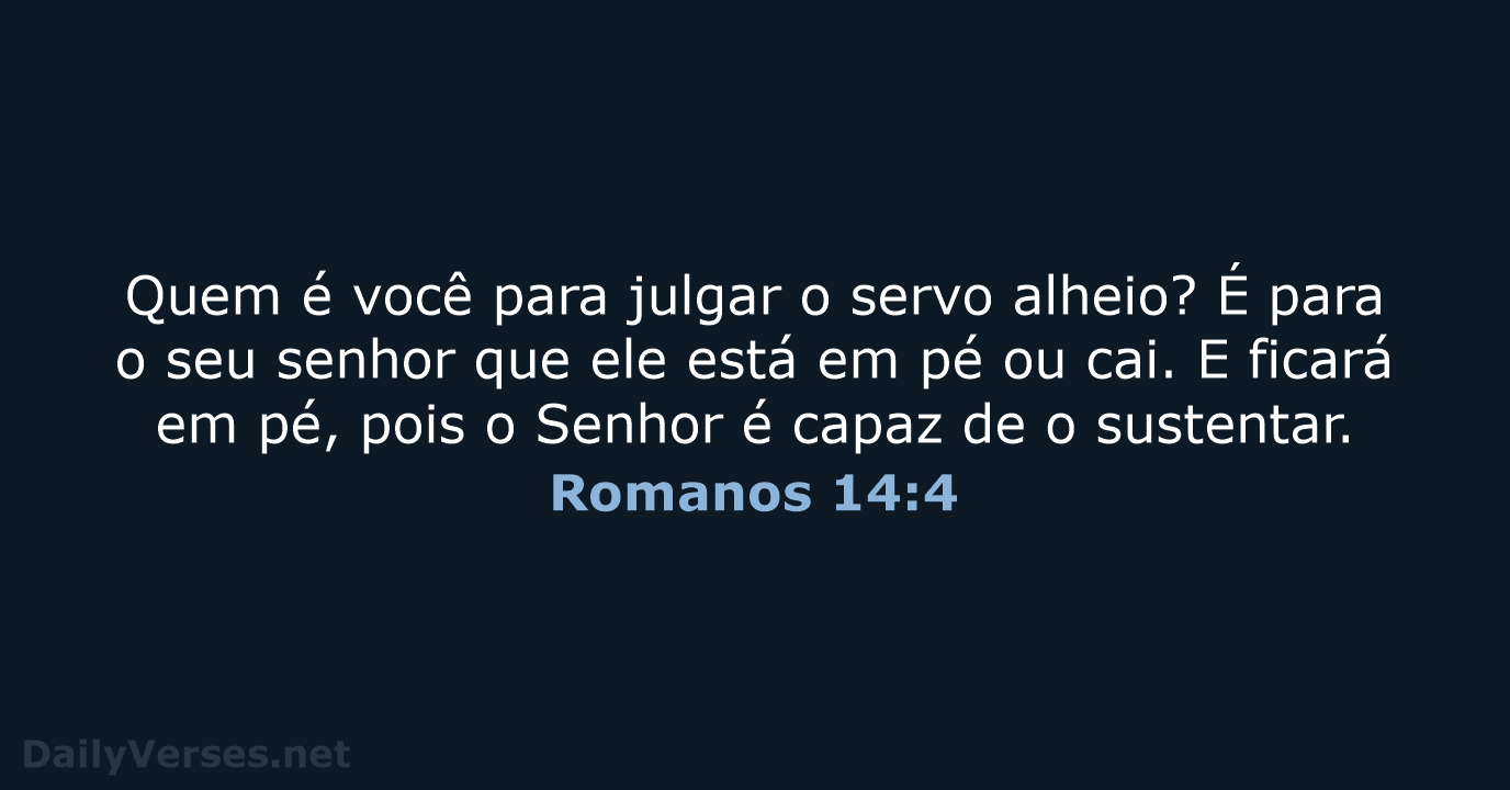 Romanos 14:4 - NVI