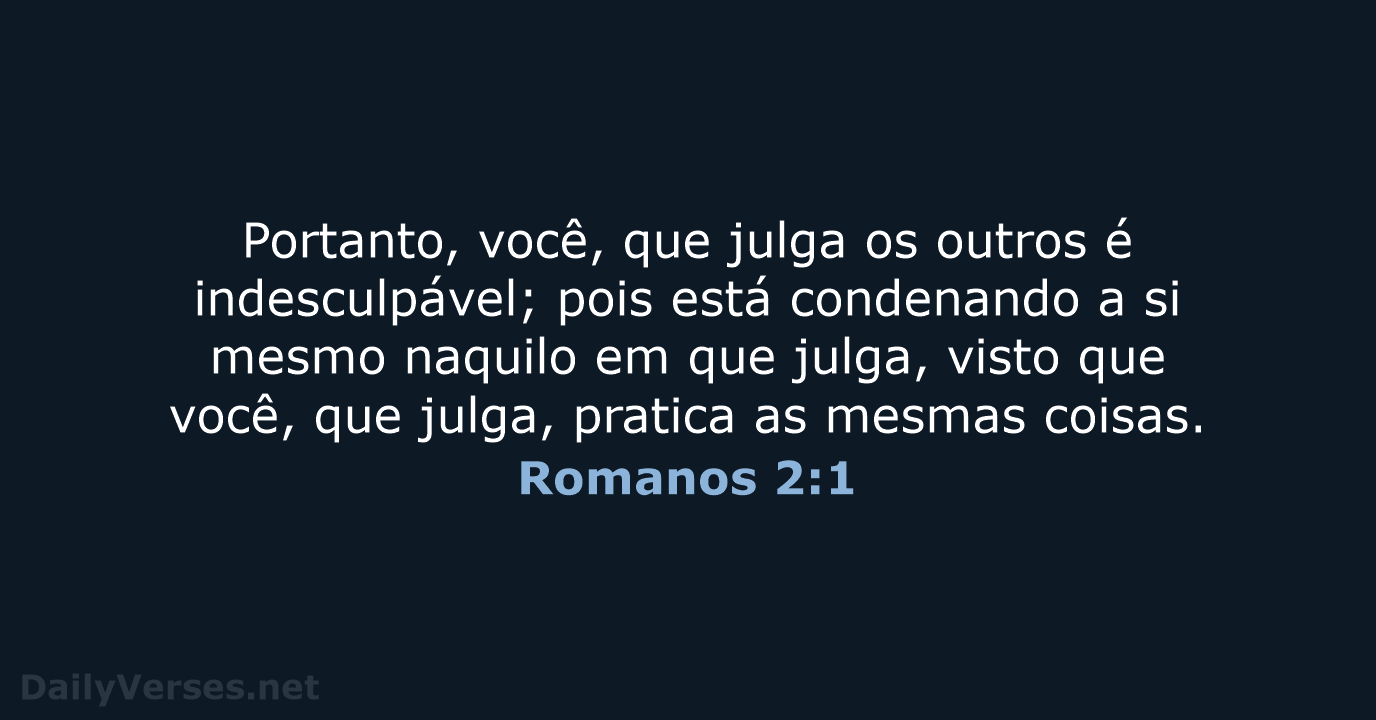 Romanos 2:1 - NVI