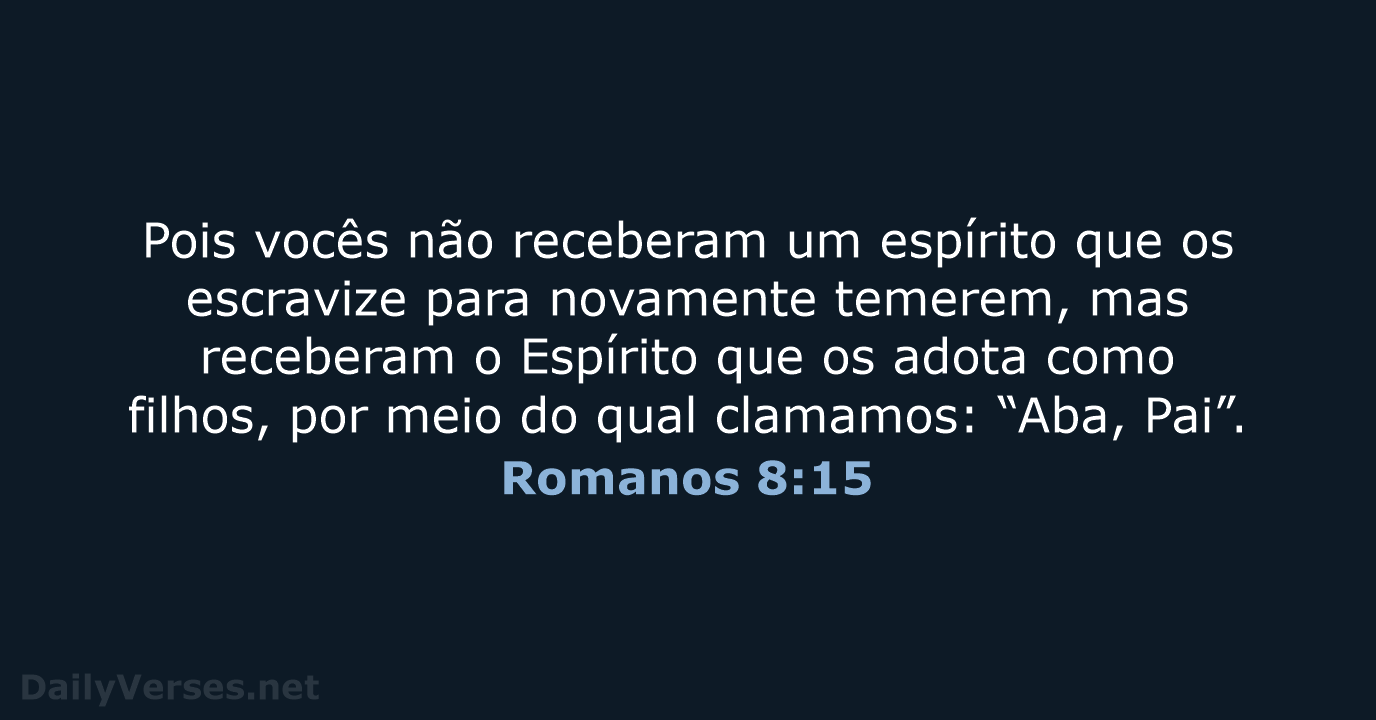 Romanos 8:15 - NVI