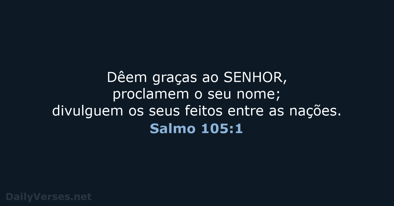 Salmo 105:1 - NVI
