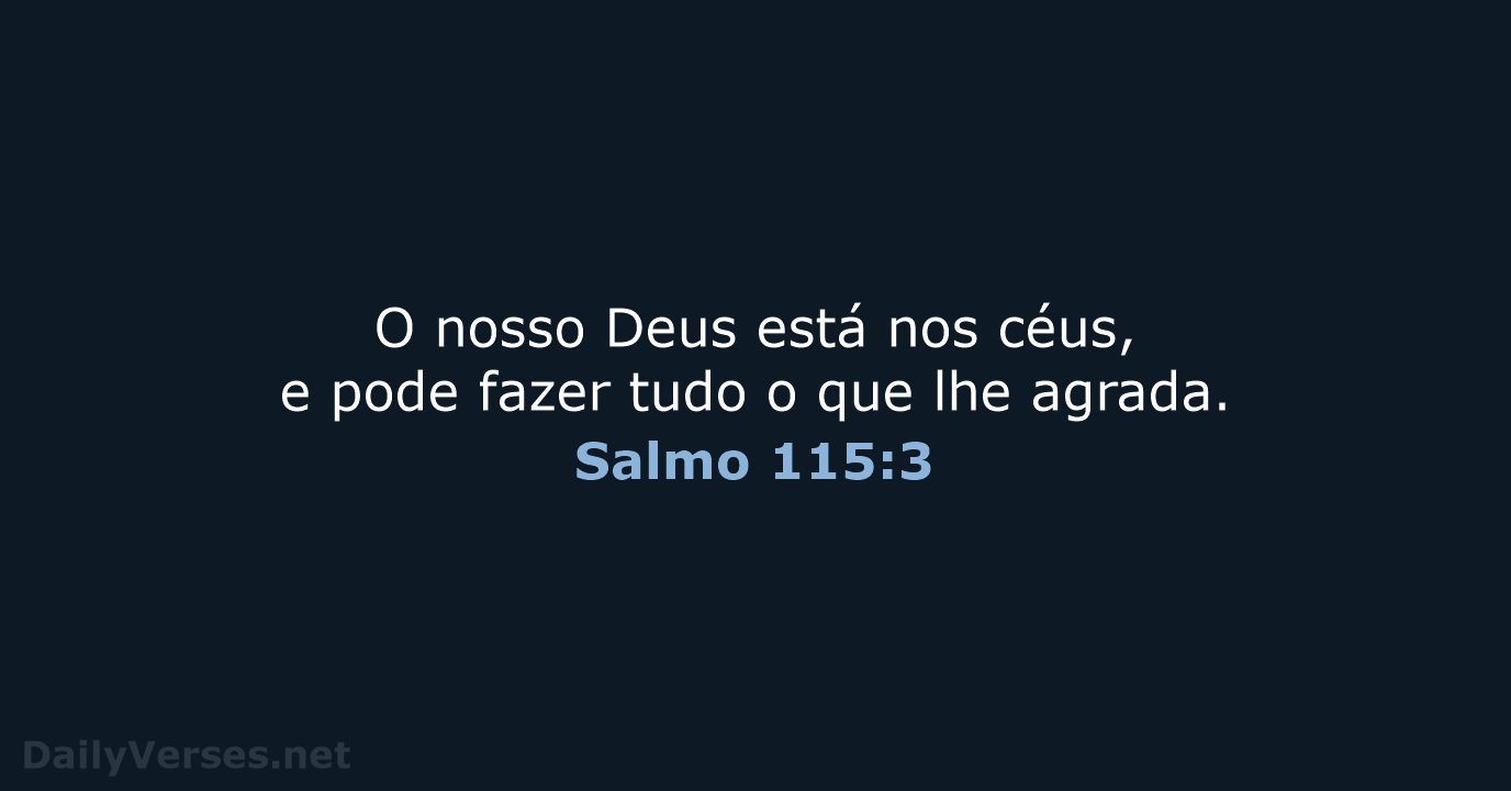 Salmo 115:3 - NVI