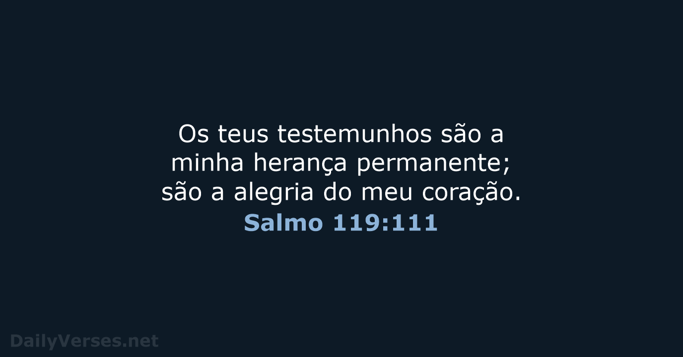 Salmo 119:111 - NVI