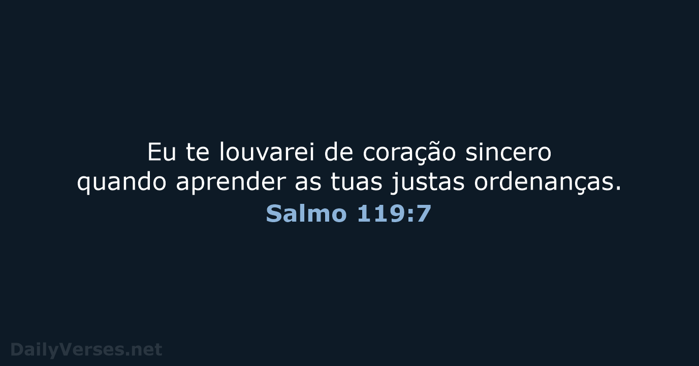 Salmo 119:7 - NVI