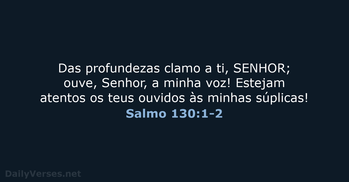 Salmo 130:1-2 - NVI