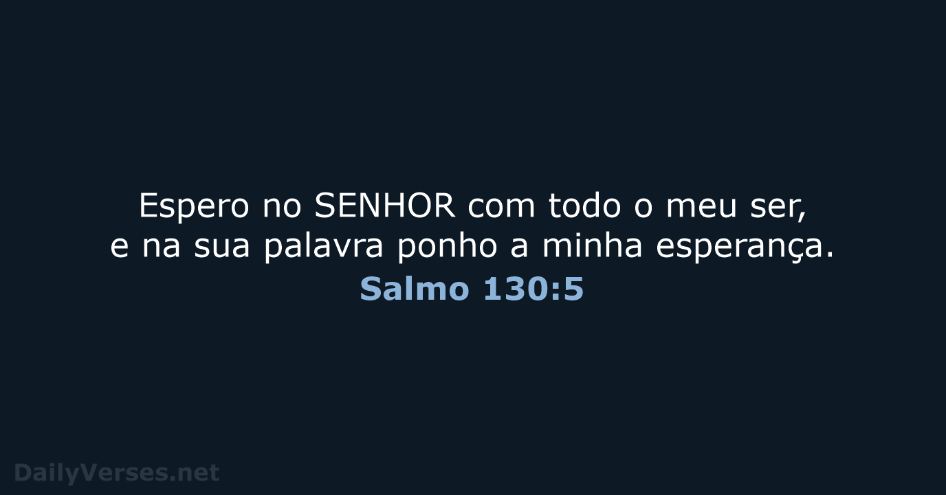 Salmo 130:5 - NVI