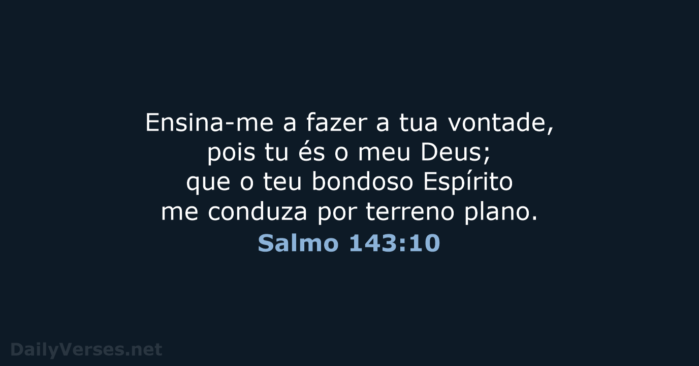 Salmo 143:10 - NVI