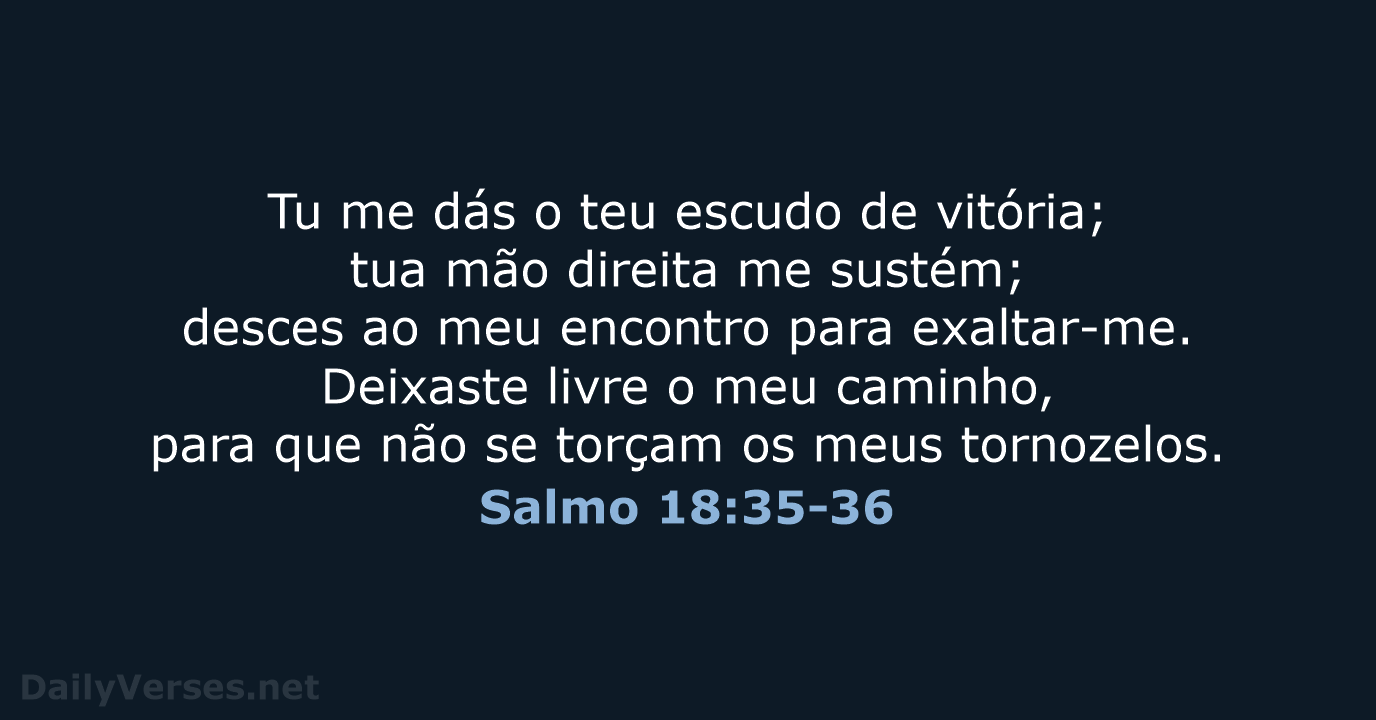 Salmo 18:35-36 - NVI