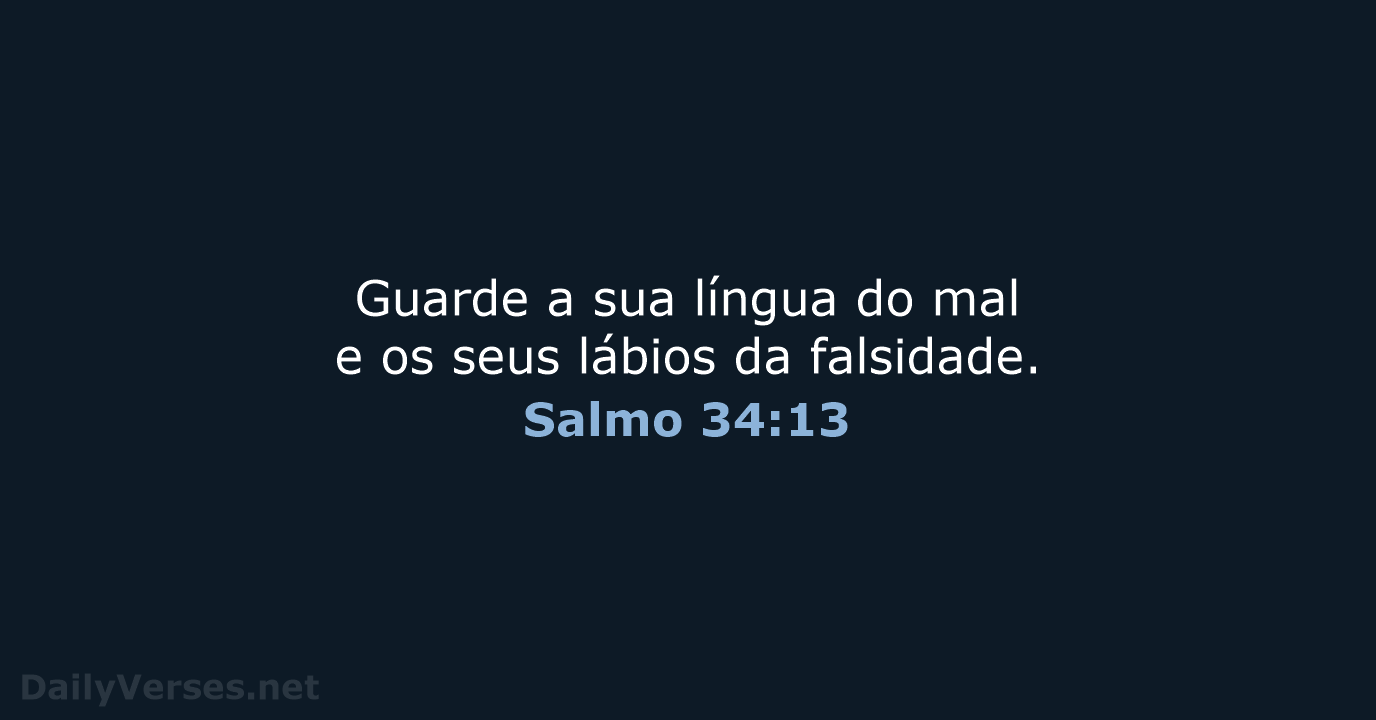 Salmo 34:13 - NVI